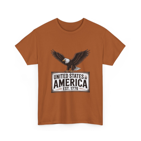 12352435985575916597_2048.webp Patriotic Eagle Unisex Heavy Cotton Tee - USA Established 1776