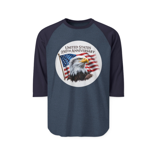 12485166282023238805_2048.webp Eagle American Anniversary Raglan Shirt ~ 250 Years of Freedom—Wear Your Pride!