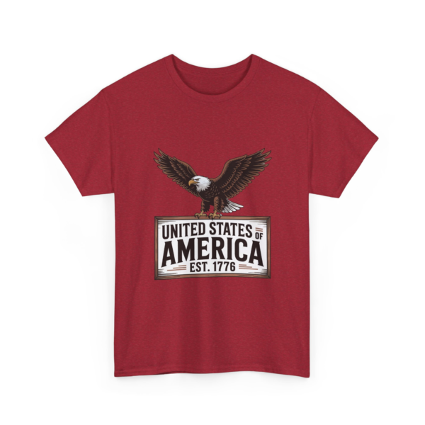 13494153711929432083_2048.webp Patriotic Eagle Unisex Heavy Cotton Tee - USA Established 1776
