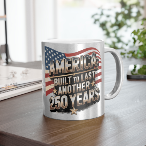14762901922759698341_2048.webp America: Built to Last Another 250 Years – Patriotic Metallic Mug