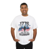 15944948796208536706_2048.webp Front view of the 1776 American Pride Unisex Heavy Cotton Tee on a neutral background.