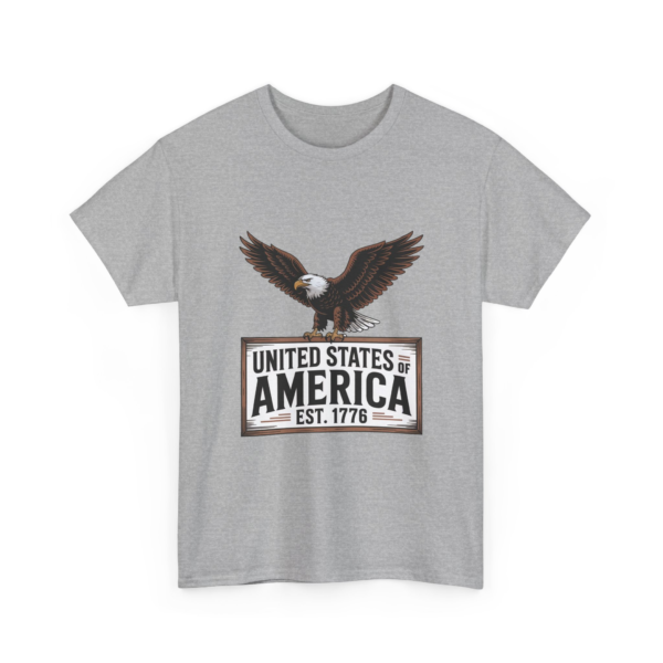 15989642212032602135_2048.webp Patriotic Eagle Unisex Heavy Cotton Tee - USA Established 1776