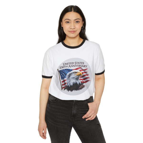 🦅 USA 250th Anniversary Eagle Ringer T-Shirt – Bold Pride for 1776–2026