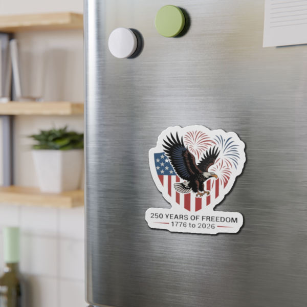 2087943127165345689_1200.webp Patriotic Die-Cut Magnet - 250 Years of Freedom (1776-2026)