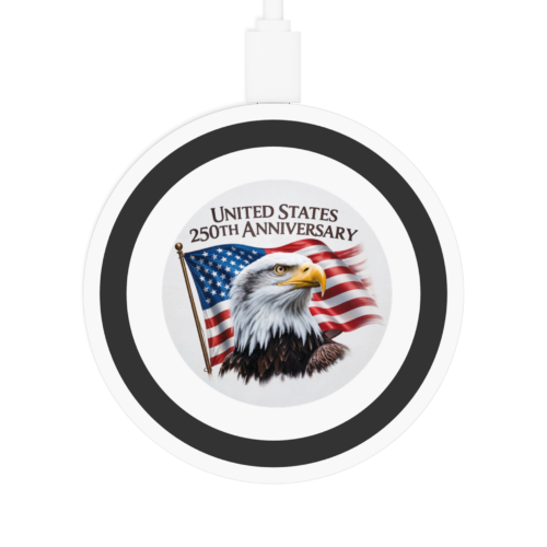 339079430945141297_2048.webp Patriotic USA 250th Anniversary Eagle Wireless Charging Pad – Power with Pride