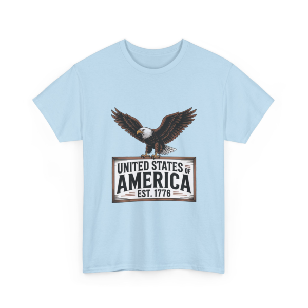 3724873959730673527_2048.webp Patriotic Eagle Unisex Heavy Cotton Tee - USA Established 1776