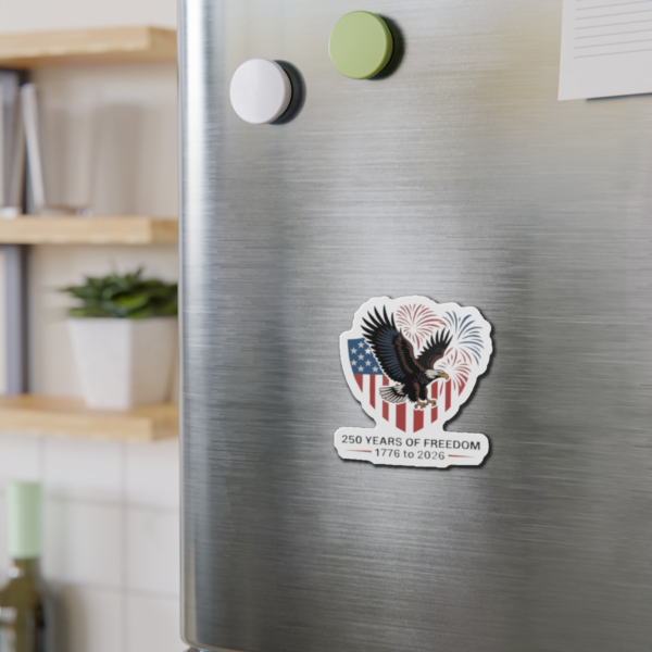 6000154601511379675_1200.webp Patriotic Die-Cut Magnet - 250 Years of Freedom (1776-2026)