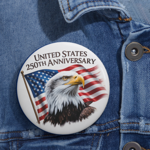United States 250th Anniversary Eagle Pin | Patriotic Collectible Button | Semiquincentennial 1776–2026