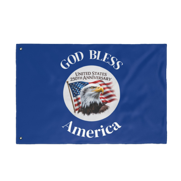 13285012620866225618_2048.webp God Bless America - Patriotic Double-Sided Flag - 250th Anniversary Edition