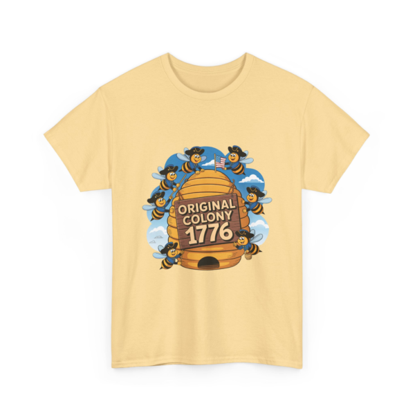 Bee-themed Unisex Heavy Cotton Tee - Original Colony 1776