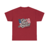 15753070639916115604_2048.webp A maroon t-shirt featuring a 'God Bless America - 250 years' design with American flags.