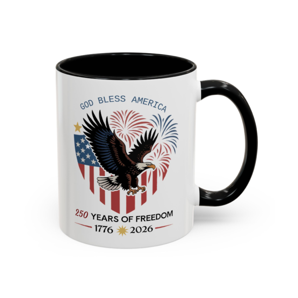 Freedom Coffee Mug – Celebrate 250 Years of Freedom – Bald Eagle Patriotic Commemorative Design | American Heritage Collection
