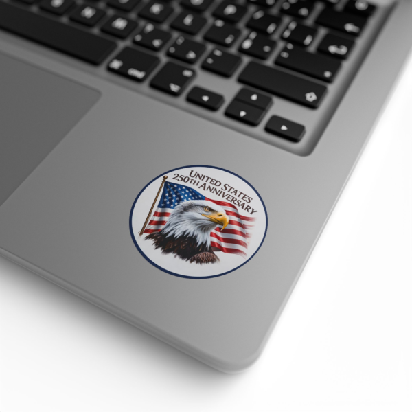 2029483367084822102_2048.webp Patriotic Round Sticker Labels - USA 250th Anniversary Eagle Round Stickers – Celebrate Freedom in Style!