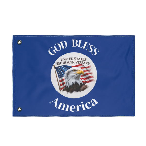 2621331898588355442_2048.webp God Bless America - Patriotic Double-Sided Flag - 250th Anniversary Edition
