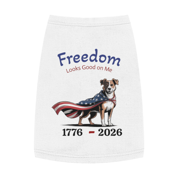 Patriotic Pet Tank Top – Freedom Looks Good on Me!