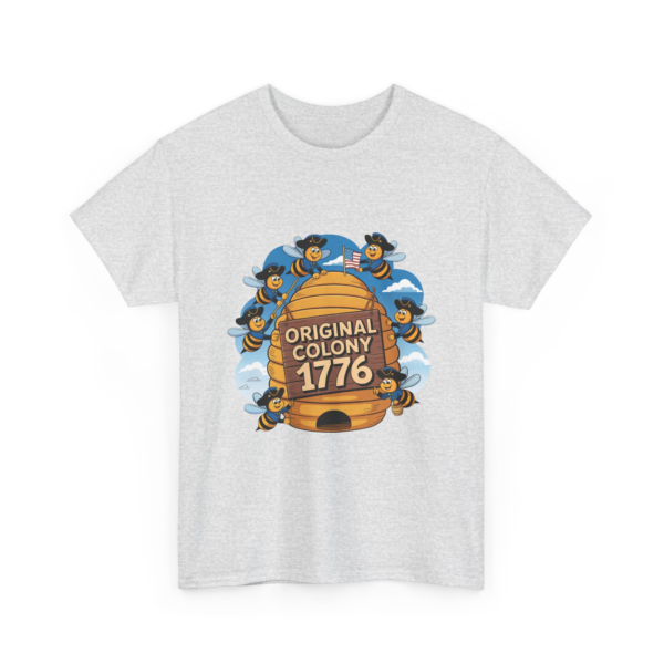 Bee-themed Unisex Heavy Cotton Tee - Original Colony 1776