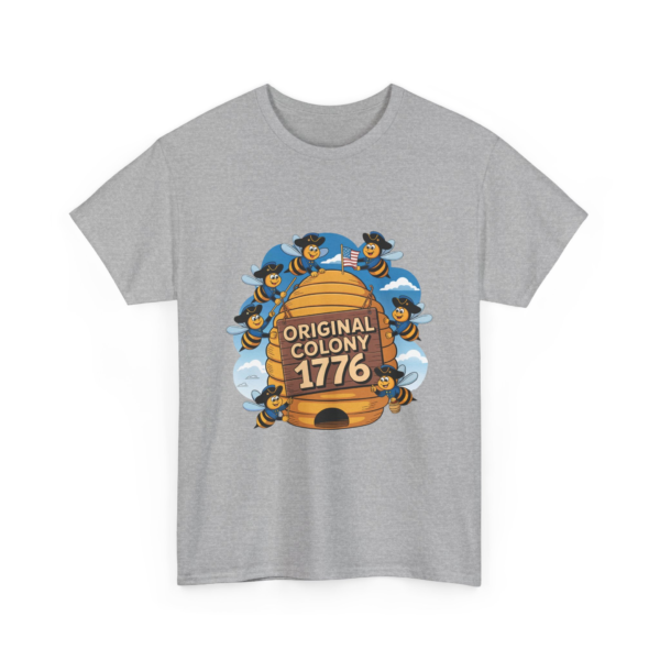Bee-themed Unisex Heavy Cotton Tee - Original Colony 1776