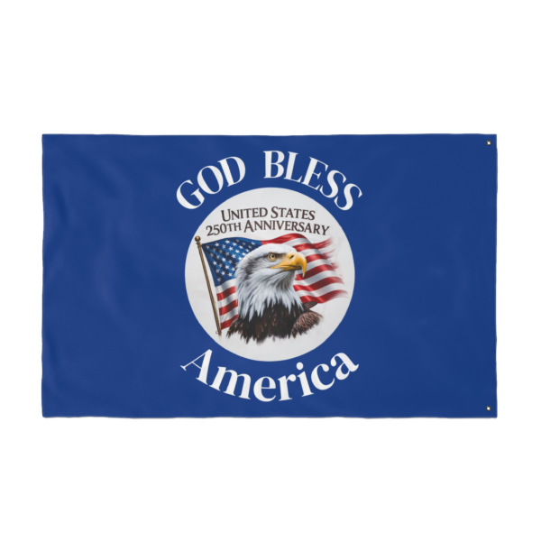 5203383288595133104_2048.webp God Bless America - Patriotic Double-Sided Flag - 250th Anniversary Edition