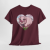 Cute Pig Heart Unisex Heavy Cotton Tee