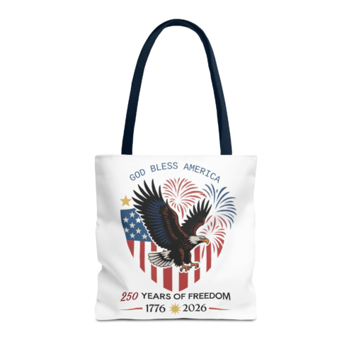 8768393123383988429_2048.webp 250 Years of Freedom (1776 to 2026) - Patriotic Tote Bag