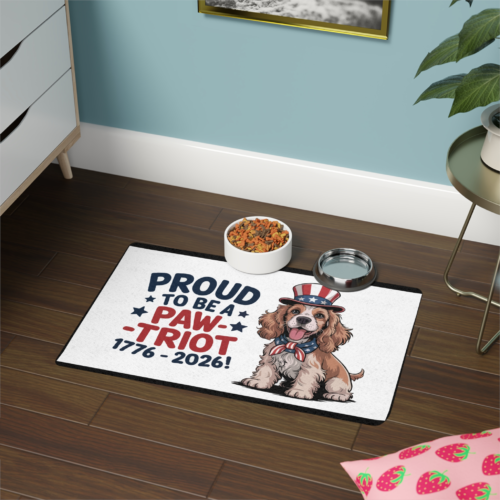 8974588397966039775_2048.webp Proud to be a Pawtriot 1776-2026 ~ Patriotic Dog Food Mat