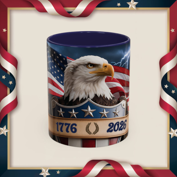 11277501912252329135_2048_custom.webp Patriotic Eagle Coffee Mug – 1776–2026 American Flag Accent Mug