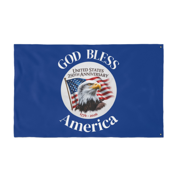 11464781385881925060_2048.webp God Bless America - Patriotic Double-Sided Flag - 250th Anniversary Edition