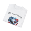 250 Years of Blessings Patriotic T-Shirt — American Flag and Cross Tee