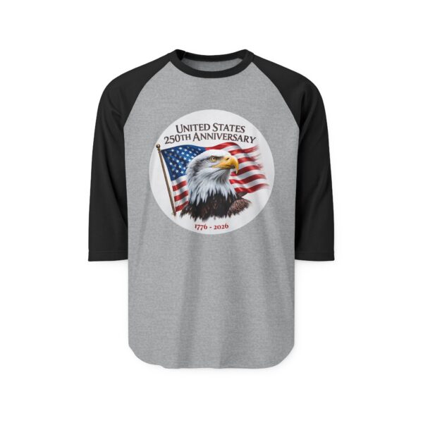 13430704315377514907_2048.jpeg Eagle American Anniversary Raglan Shirt ~ 250 Years of Freedom—Wear Your Pride!