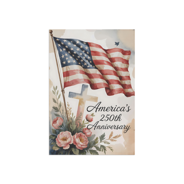 13600451857927200994_2048.webp Garden Flag - America's 250th Anniversary | Patriotic Flag & Cross Outdoor Banner