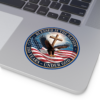 13956176433295362600_2048.webp Round Vinyl Sticker — "Blessed Is The Nation: 250 Years — Under God" Patriotic Eagle with Cross (Psalm 33:12)