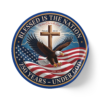 14811344689677331476_2048.webp Round Sticker Rolls — "Blessed Is The Nation" Patriotic Cross & Eagle Seal (250 Years — Under God)