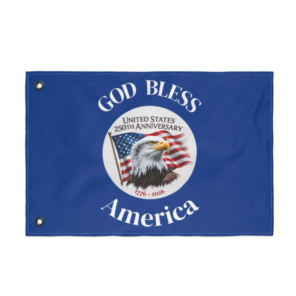 14936688029181093141_2048.webp God Bless America - Patriotic Double-Sided Flag - 250th Anniversary Edition