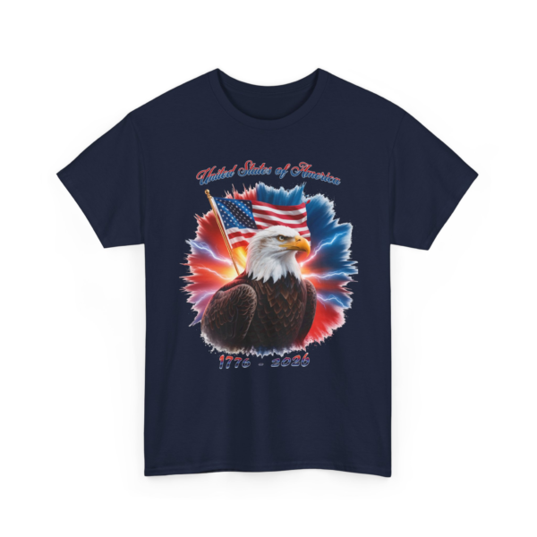 14992176576648230590_2048.jpeg Patriotic Bald Eagle T-Shirt – "United States of America 1776–2026" American Flag Tee