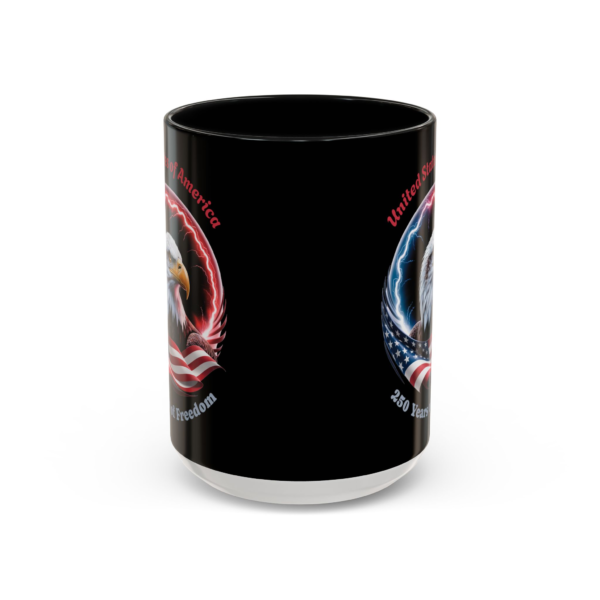 15350169145067446006_2048.jpeg Patriotic Eagle Coffee Mug – "United States of America 250 Years of Freedom" (11/15oz)