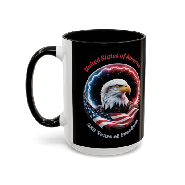 16868536310271063638_2048.webp Patriotic Eagle Coffee Mug – "United States of America 250 Years of Freedom" (11/15oz)