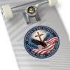 2748683938469875123_2048.jpeg Round Vinyl Sticker — "Blessed Is The Nation: 250 Years — Under God" Patriotic Eagle with Cross (Psalm 33:12)