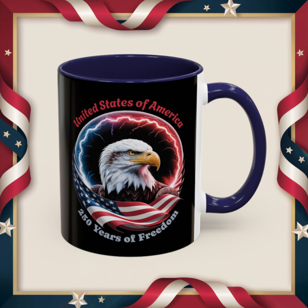 2987117293579424192_2048_custom.jpeg Patriotic Eagle Coffee Mug – "United States of America 250 Years of Freedom" (11/15oz)