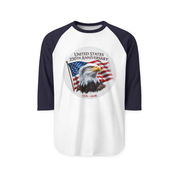 3312554799141310081_2048.webp Eagle American Anniversary Raglan Shirt ~ 250 Years of Freedom—Wear Your Pride!