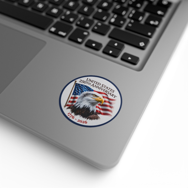 3589217607815914313_2048.webp Patriotic Round Sticker Labels - USA 250th Anniversary Eagle Round Stickers – Celebrate Freedom in Style!