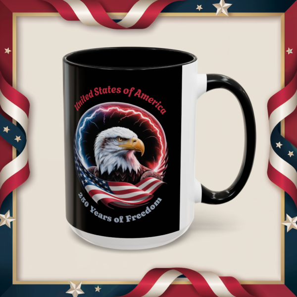 3800545305335432517_2048_custom.webp Patriotic Eagle Coffee Mug – "United States of America 250 Years of Freedom" (11/15oz)