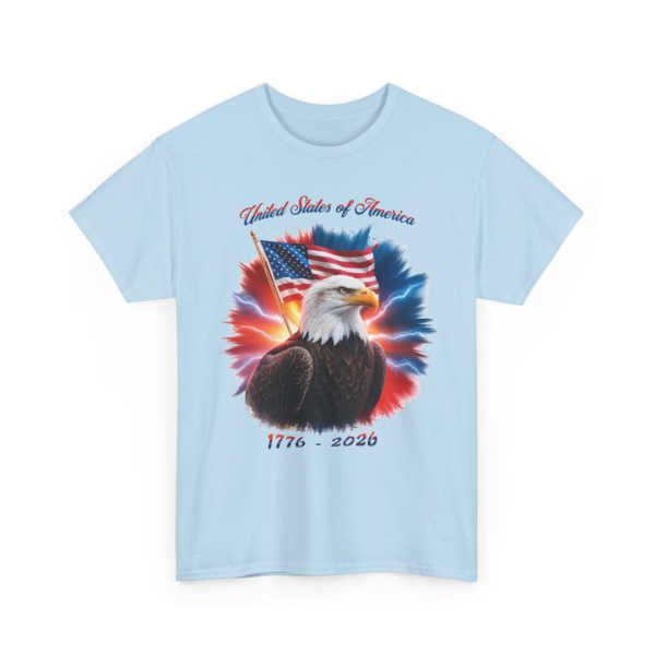 3918772269956073684_2048.webp Patriotic Bald Eagle T-Shirt – "United States of America 1776–2026" American Flag Tee
