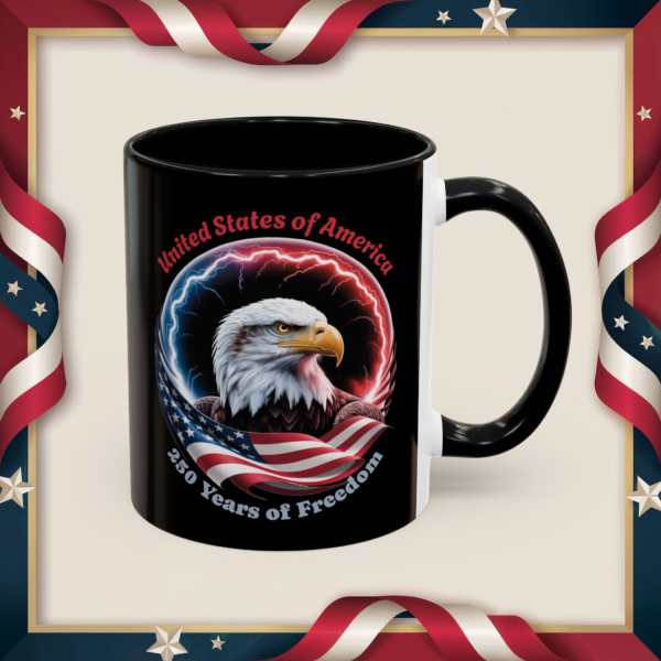 4528233007165072296_2048_custom.jpeg Patriotic Eagle Coffee Mug – "United States of America 250 Years of Freedom" (11/15oz)