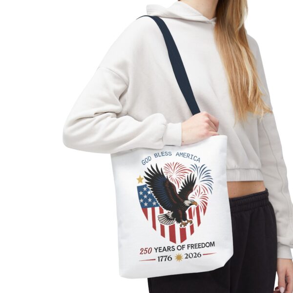 499689247925768917_2048.jpeg 250 Years of Freedom (1776 to 2026) - Patriotic Tote Bag