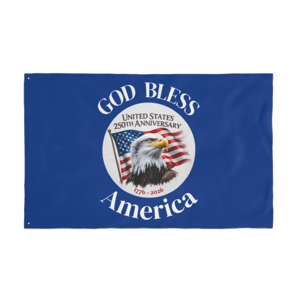 514044337389446025_2048.webp God Bless America - Patriotic Double-Sided Flag - 250th Anniversary Edition