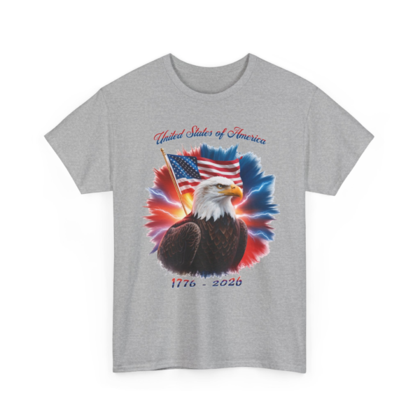 5207353601882378236_2048.jpeg Patriotic Bald Eagle T-Shirt – "United States of America 1776–2026" American Flag Tee