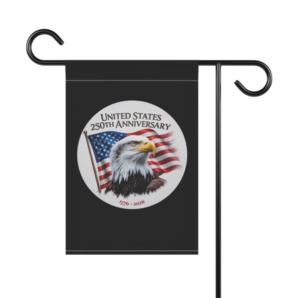 5472408855764792009_2048.jpeg 250th Anniversary Eagle Garden Flag — United States 1776–2026 Patriotic House Banner | Black