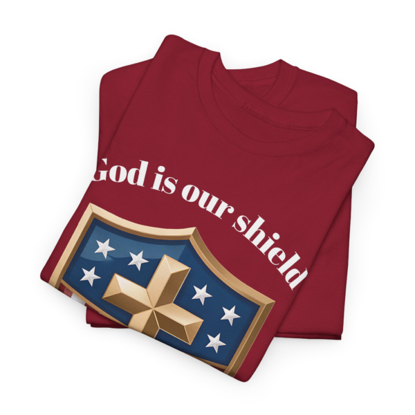 5819209658687395192_2048.webp God Is Our Shield – 250th Anniversary Patriotic Tee