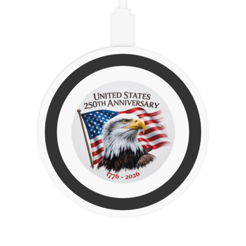 Patriotic USA 250th Anniversary Eagle Wireless Charging Pad – Power with Pride