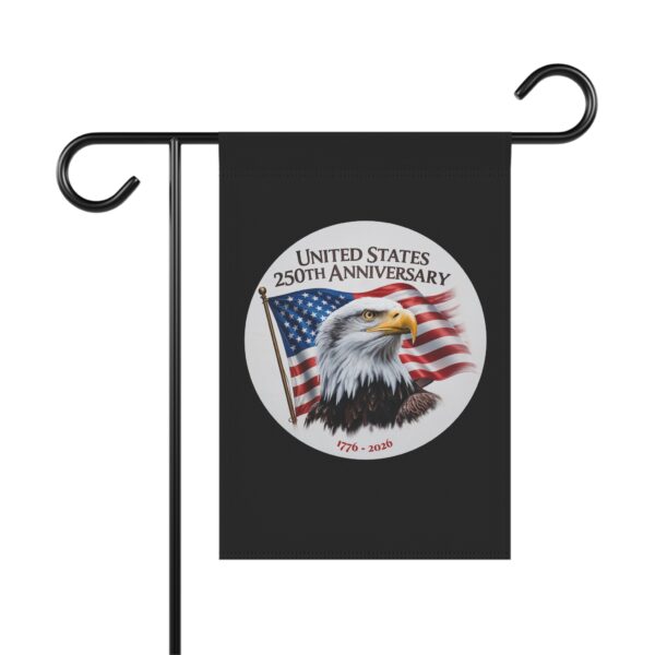 9000044152132590874_2048.jpeg 250th Anniversary Eagle Garden Flag — United States 1776–2026 Patriotic House Banner | Black